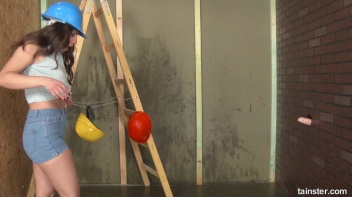 Hard Hat Cum Bunny Takes A Break! Screencap 4 on www.sinx.com