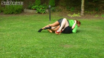 Pretty Pantiless Peeing Babes In The Park Screencap 64 on www.sinx.com