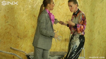 Beautiful girls get dirtied up while tearing at their clothes Screencap 14 on www.sinx.com