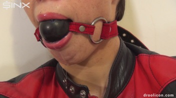 Ballgagged Babe Excessively Drools Down Her Clothes Screencap 18 on www.sinx.com