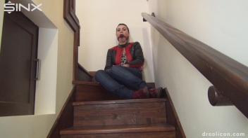 Ballgagged Babe Excessively Drools Down Her Clothes Screencap 3 on www.sinx.com