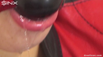 Ballgagged Babe Excessively Drools Down Her Clothes Screencap 33 on www.sinx.com