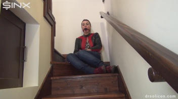 Ballgagged Babe Excessively Drools Down Her Clothes Screencap 4 on www.sinx.com