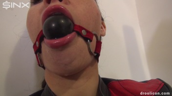 Ballgagged Babe Excessively Drools Down Her Clothes Screencap 10 on www.sinx.com