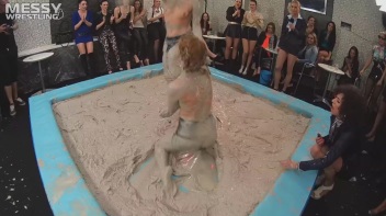 Messy Wrestling: Lost Footage Found!  2 Babes, 1 Battle - Dirty In The Mud At 1/2 Price!! Action Cam Footage! Screencap 29 on www.sinx.com