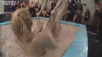 Messy Wrestling: Lost Footage Found!  2 Babes, 1 Battle - Dirty In The Mud At 1/2 Price!! Action Cam Footage! Screencap 36 on www.sinx.com