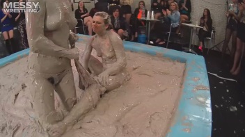 Messy Wrestling: Lost Footage Found!  2 Babes, 1 Battle - Dirty In The Mud At 1/2 Price!! Action Cam Footage! Screencap 38 on www.sinx.com