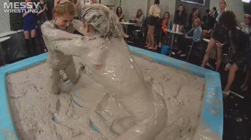 Messy Wrestling: Lost Footage Found!  2 Babes, 1 Battle - Dirty In The Mud At 1/2 Price!! Action Cam Footage! Screencap 41 on www.sinx.com