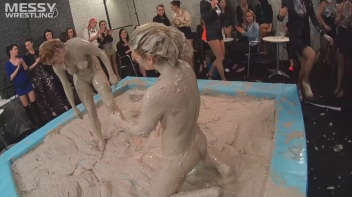 Messy Wrestling: Lost Footage Found!  2 Babes, 1 Battle - Dirty In The Mud At 1/2 Price!! Action Cam Footage! Screencap 42 on www.sinx.com