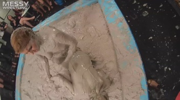 Messy Wrestling: Lost Footage Found!  2 Babes, 1 Battle - Dirty In The Mud At 1/2 Price!! Action Cam Footage! Screencap 73 on www.sinx.com