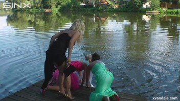Beauty queens catfight in a lake - Cam 2 Screencap 43 on www.sinx.com