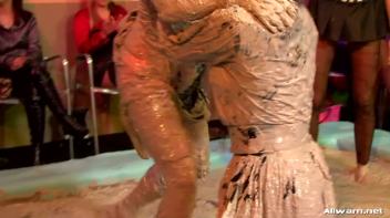 Satin Queens Shimmy In The Mud Pit Screencap 24 on www.sinx.com