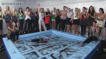 Oily Wrestling: Jenna Lovely vs. Nicole Vice & Erika vs. Tanya Screencap 122 on www.sinx.com