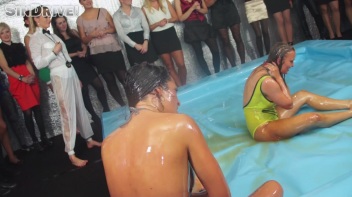 Oily Wrestling: Jenna Lovely vs. Nicole Vice & Erika vs. Tanya Screencap 40 on www.sinx.com