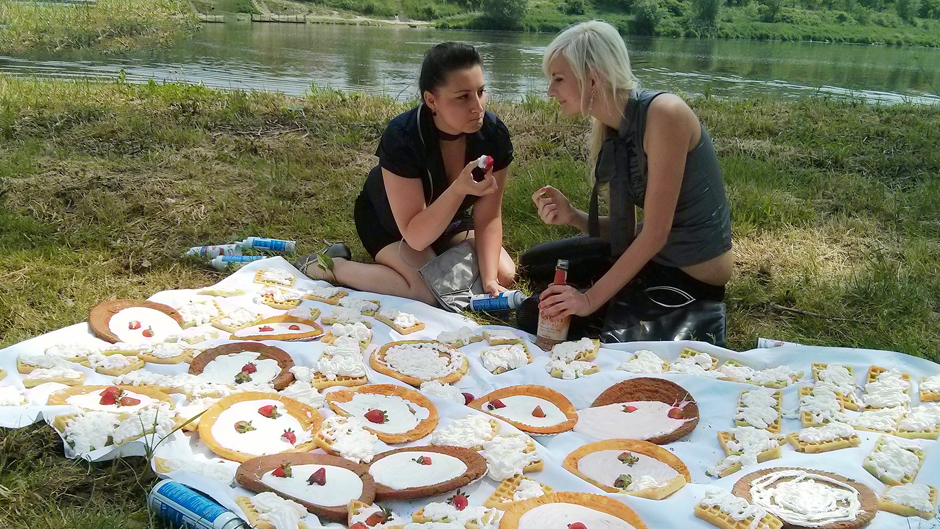 Five Chicks And One Fucked Up, Messy Picnic! on www.sinx.com