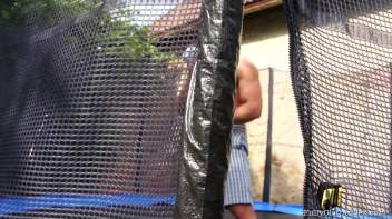 Trampoline Hunk And His Fully Clothed Tramps Screencap 6 on www.sinx.com