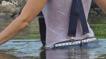 Seductive Blonde Smokes And Gets Drenched In Lake Screencap 30 on www.sinx.com