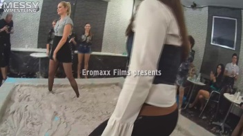 Messy Wrestling: Freak Up Your Fancy With A Full Body Blast Of Mud! Screencap 1 on www.sinx.com