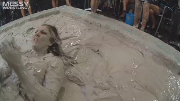 Messy Wrestling: Freak Up Your Fancy With A Full Body Blast Of Mud! Screencap 34 on www.sinx.com