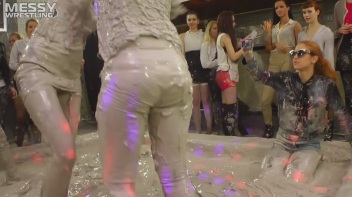Messy Wrestling: Fully Clothed Fueds In The Mud! 4 No Mercy Catfighters Get Their Slop On! Screencap 100 on www.sinx.com