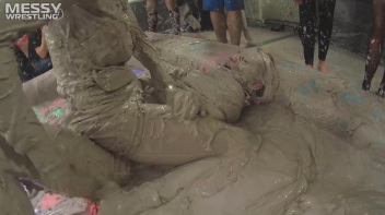 Messy Wrestling: Fully Clothed Fueds In The Mud! 4 No Mercy Catfighters Get Their Slop On! Screencap 103 on www.sinx.com
