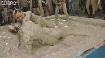 Messy Wrestling: Fully Clothed Fueds In The Mud! 4 No Mercy Catfighters Get Their Slop On! Screencap 14 on www.sinx.com
