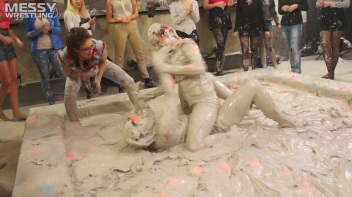 Messy Wrestling: Fully Clothed Fueds In The Mud! 4 No Mercy Catfighters Get Their Slop On! Screencap 17 on www.sinx.com