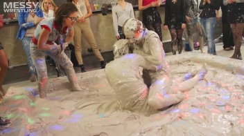 Messy Wrestling: Fully Clothed Fueds In The Mud! 4 No Mercy Catfighters Get Their Slop On! Screencap 18 on www.sinx.com