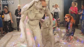 Messy Wrestling: Fully Clothed Fueds In The Mud! 4 No Mercy Catfighters Get Their Slop On! Screencap 32 on www.sinx.com