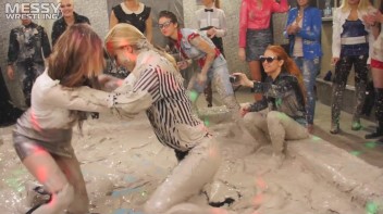 Messy Wrestling: Fully Clothed Fueds In The Mud! 4 No Mercy Catfighters Get Their Slop On! Screencap 60 on www.sinx.com