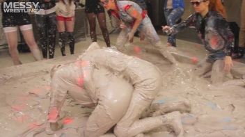 Messy Wrestling: Fully Clothed Fueds In The Mud! 4 No Mercy Catfighters Get Their Slop On! Screencap 73 on www.sinx.com