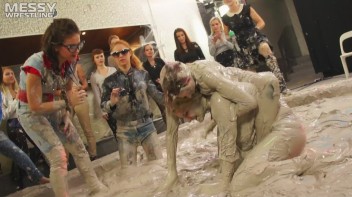 Messy Wrestling: Fully Clothed Fueds In The Mud! 4 No Mercy Catfighters Get Their Slop On! Screencap 74 on www.sinx.com