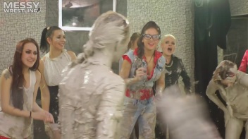 Messy Wrestling: Fully Clothed Fueds In The Mud! 4 No Mercy Catfighters Get Their Slop On! Screencap 81 on www.sinx.com