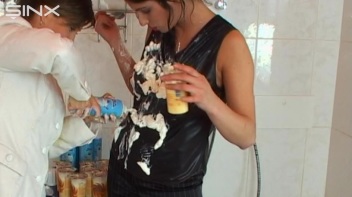 Gorgeous Brunettes Smeared In Cream And Puddings Screencap 9 on www.sinx.com