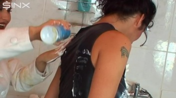 Gorgeous Brunettes Smeared In Cream And Puddings Screencap 11 on www.sinx.com