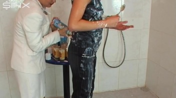 Gorgeous Brunettes Smeared In Cream And Puddings Screencap 17 on www.sinx.com