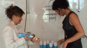 Gorgeous Brunettes Smeared In Cream And Puddings Screencap 3 on www.sinx.com