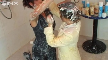 Gorgeous Brunettes Smeared In Cream And Puddings Screencap 79 on www.sinx.com
