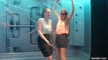 Soaking wet dancers in chic outfits Screencap 16 on www.sinx.com