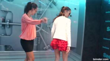 Soaking wet dancers in chic outfits Screencap 2 on www.sinx.com