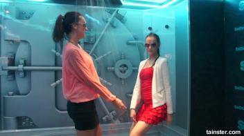 Soaking wet dancers in chic outfits Screencap 3 on www.sinx.com