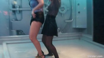 Soaking wet dancers in chic outfits Screencap 35 on www.sinx.com