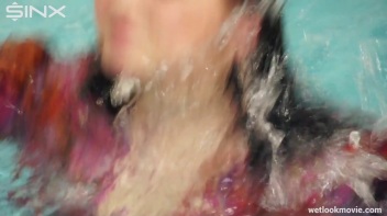 Brunette In Jeans Enters Swimming Pool Clothed Screencap 36 on www.sinx.com