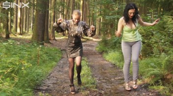 A Fiery Catfight In The Forest Screencap 3 on www.sinx.com