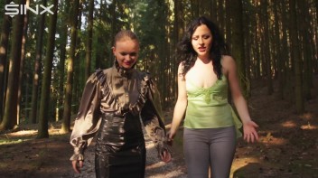 A Fiery Catfight In The Forest Screencap 1 on www.sinx.com