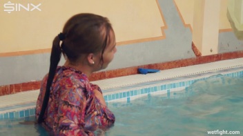 Cute Clothed Girls Fight In Swimming Pool Screencap 24 on www.sinx.com