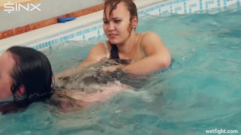 Cute Clothed Girls Fight In Swimming Pool Screencap 40 on www.sinx.com