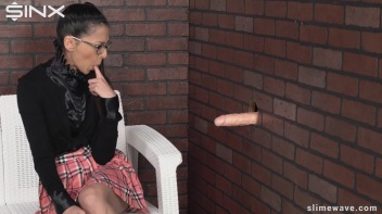Goo Craving Cutie Gets Slimed By Gloryhole Screencap 17 on www.sinx.com