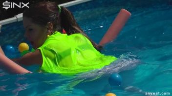 Cute Babes Get Soaked During Exercise - Cam 2 Screencap 30 on www.sinx.com