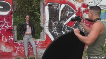 Horny Brunette Model Gets Fucked By Photographer Screencap 4 on www.sinx.com
